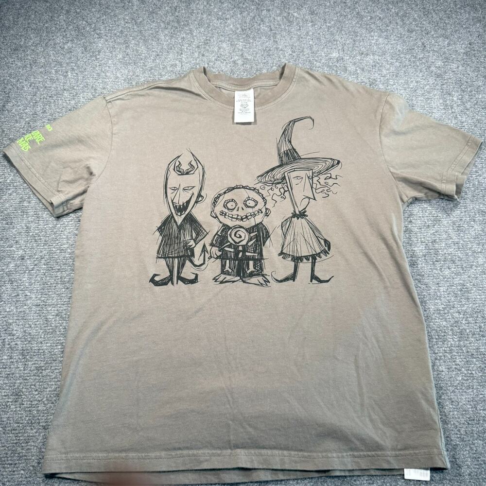 Disney "Nightmare Before Christmas" Lock Shock & Barrel Gray Graphic T-Shirt Sm